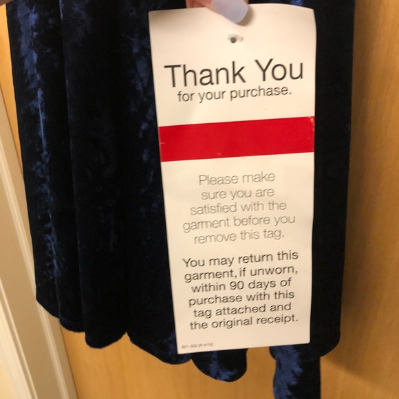 Blue velvet dress - Picture 5 of 7